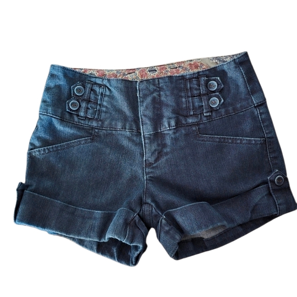 High Waist Blue Shorts with Nautical Design Sailor Size 1 Coastal  Vacation